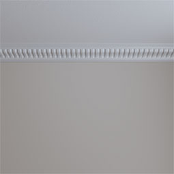 Ekena Millwork - MLD04X04X05LI - Endurathane Linus Crown Moulding, 3 3/8"H x 3 3/8"P x 5"F x 94 1/2"L, Factory Primed