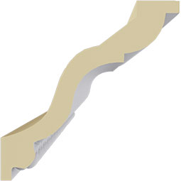 Ekena Millwork - MLD04X04X05FO - Endurathane Foster Crown Moulding, 3 3/8"H x 3 3/8"P x 4 5/8"F x 94 1/2"L, Factory Primed