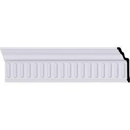 Ekena Millwork - MLD04X02X04VI - Endurathane Viceroy Crown Moulding, 4"H x 2 1/4"P x 4 1/2"F x 94 1/2"L, Factory Primed
