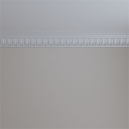 Ekena Millwork - MLD04X04X05SE - Endurathane Sequential Crown Moulding, 3 7/8"H x 3 1/2"P x 5 1/4"F x 94 1/2"L, Factory Primed
