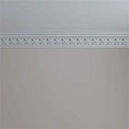 Ekena Millwork - MLD04X04X06ZA - Endurathane Zadlo Crown Moulding, 4 1/8"H x 4 1/8"P x 5 7/8"F x 94 1/2"L, Factory Primed
