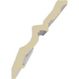 Ekena Millwork - MLD05X03X06NS - Endurathane Nestor Crown Moulding, 4 3/4"H x 3 3/8"P x 5 7/8"F x 94 1/2"L, Factory Primed