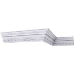 Ekena Millwork - MLD05X03X06NS - Endurathane Nestor Crown Moulding, 4 3/4"H x 3 3/8"P x 5 7/8"F x 94 1/2"L, Factory Primed