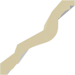 Ekena Millwork - MLD05X05X07LI - Endurathane Linus Crown Moulding, 4 3/4"H x 4 3/4"P x 6 3/4"F x 94 1/2"L, Factory Primed