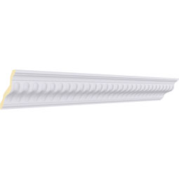 Ekena Millwork - MLD05X05X07LI - Endurathane Linus Crown Moulding, 4 3/4"H x 4 3/4"P x 6 3/4"F x 94 1/2"L, Factory Primed