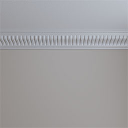 Ekena Millwork - MLD05X05X07LI - Endurathane Linus Crown Moulding, 4 3/4"H x 4 3/4"P x 6 3/4"F x 94 1/2"L, Factory Primed