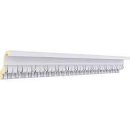 Ekena Millwork - MLD05X04X06SE - Endurathane Sequential Crown Moulding, 4 3/4"H x 4"P x 6 1/8"F x 94 1/2"L, Factory Primed