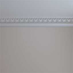 Ekena Millwork - MLD05X04X06SE - Endurathane Sequential Crown Moulding, 4 3/4"H x 4"P x 6 1/8"F x 94 1/2"L, Factory Primed