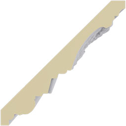 Ekena Millwork - MLD04X04X06WA - Endurathane Wakefield Crown Moulding, 4 3/4"H x 4 3/4"P x 6 3/4"F x 94 1/2"L, Factory Primed