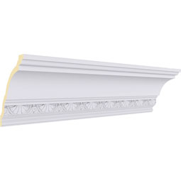Ekena Millwork - MLD07X06X09SH - Endurathane Shell Crown Moulding, 6 3/4"H x 5 1/2"P x 8 3/4"F x 94 1/2"L, Factory Primed