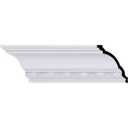 Ekena Millwork - MLD07X06X09SH - Endurathane Shell Crown Moulding, 6 3/4"H x 5 1/2"P x 8 3/4"F x 94 1/2"L, Factory Primed