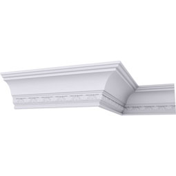 Ekena Millwork - MLD07X06X09SH - Endurathane Shell Crown Moulding, 6 3/4"H x 5 1/2"P x 8 3/4"F x 94 1/2"L, Factory Primed