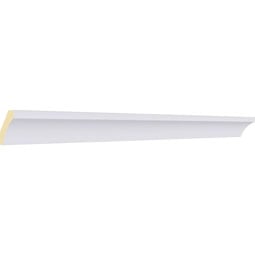 Ekena Millwork - MLD01X01X01TR - Endurathane Traditional Crown Moulding, 1 1/8"H x 1 1/8"P x 1 1/2"F x 94 1/2"L, Factory Primed