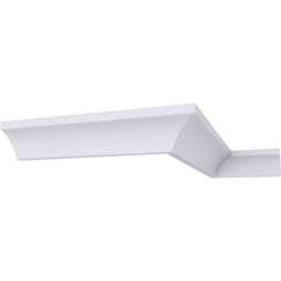 Ekena Millwork - MLD01X01X01TR - Endurathane Traditional Crown Moulding, 1 1/8"H x 1 1/8"P x 1 1/2"F x 94 1/2"L, Factory Primed