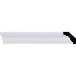 Ekena Millwork - MLD01X01X02AR - Endurathane Artis Crown Moulding, 1 3/8"H x 1 3/8"P x 1 7/8"F x 94 1/2"L, Factory Primed