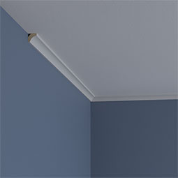 Ekena Millwork - MLD00X00X01TR - Endurathane Traditional Crown Moulding, 3/4"H x 3/4"P x 7/8"F x 94 1/2"L, Factory Primed