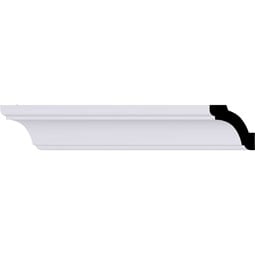Ekena Millwork - MLD02X02X02ED - Endurathane Edinburgh Crown Moulding, 1 1/2"H x 1 1/2"P x 2 1/8"F x 94 1/2"L, Factory Primed