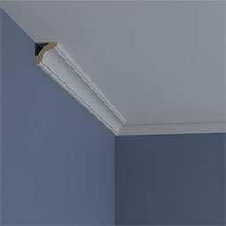 Ekena Millwork - MLD02X02X02ED - Endurathane Edinburgh Crown Moulding, 1 1/2"H x 1 1/2"P x 2 1/8"F x 94 1/2"L, Factory Primed