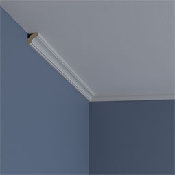 Ekena Millwork - MLD02X02X01ED - Endurathane Edinburgh Crown Moulding, 1"H x 1 1/8"P x 1 1/8"F x 94 1/2"L, Factory Primed