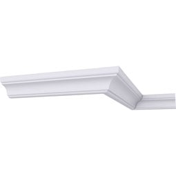 Ekena Millwork - MLD02X02X01ED - Endurathane Edinburgh Crown Moulding, 1"H x 1 1/8"P x 1 1/8"F x 94 1/2"L, Factory Primed