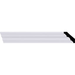 Ekena Millwork - MLD01X01X02SA - Endurathane Salem Crown Moulding, 1 1/4"H x 1 1/4"P x 1 5/8"F x 94 1/2"L, Factory Primed