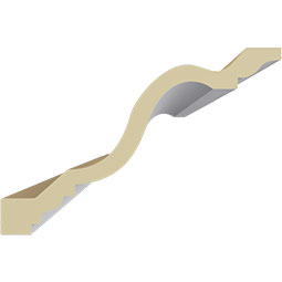 Ekena Millwork - MLD05X08X10JA - Endurathane Jackson Crown Moulding, 5 1/4"H x 7 7/8"P x 9 5/8"F x 94 1/2"L, Factory Primed