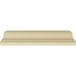 Ekena Millwork - MLD05X08X10JA - Endurathane Jackson Crown Moulding, 5 1/4"H x 7 7/8"P x 9 5/8"F x 94 1/2"L, Factory Primed
