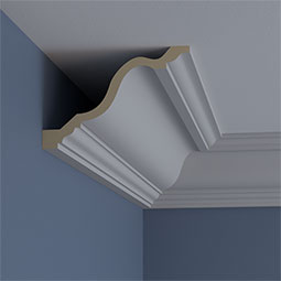 Ekena Millwork - MLD05X08X10JA - Endurathane Jackson Crown Moulding, 5 1/4"H x 7 7/8"P x 9 5/8"F x 94 1/2"L, Factory Primed