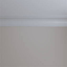 Ekena Millwork - MLD05X05X08DI - Endurathane Diane Crown Moulding, 5 3/8"H x 5 1/4"P x 7 1/2"F x 94 1/2"L, Factory Primed