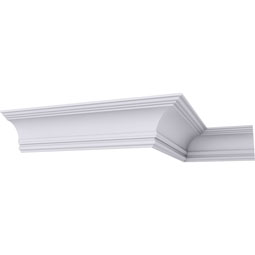 Ekena Millwork - MLD05X05X08DI - Endurathane Diane Crown Moulding, 5 3/8"H x 5 1/4"P x 7 1/2"F x 94 1/2"L, Factory Primed