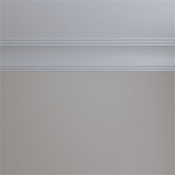 Ekena Millwork - MLD06X06X08KE - Endurathane Kent Crown Moulding, 5 7/8"H x 5 7/8"P x 8 3/8"F x 94 1/2"L, Factory Primed