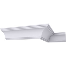 Ekena Millwork - MLD06X06X08KE - Endurathane Kent Crown Moulding, 5 7/8"H x 5 7/8"P x 8 3/8"F x 94 1/2"L, Factory Primed