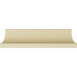 Ekena Millwork - MLD06X06X09CL - Endurathane Claremont Crown Moulding, 6 3/8"H x 6 3/8"P x 9"F x 94 1/2"L, Factory Primed