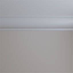 Ekena Millwork - MLD06X06X09CL - Endurathane Claremont Crown Moulding, 6 3/8"H x 6 3/8"P x 9"F x 94 1/2"L, Factory Primed