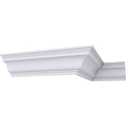 Ekena Millwork - MLD06X06X08ED - Endurathane Edwards Crown Moulding, 5 7/8"H x 5 7/8"P x 8 3/8"F x 94 1/2"L, Factory Primed