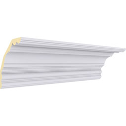 Ekena Millwork - MLD08X08X12FO - Endurathane Foster Cove Crown Moulding, 7 7/8"H x 7 7/8"P x 11 1/2"F x 94 1/2"L, Factory Primed