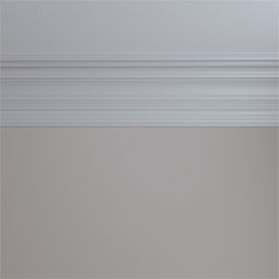 Ekena Millwork - MLD08X08X12FO - Endurathane Foster Cove Crown Moulding, 7 7/8"H x 7 7/8"P x 11 1/2"F x 94 1/2"L, Factory Primed