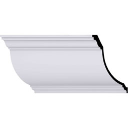 Ekena Millwork - MLD12X12X17CL - Endurathane Claremont Crown Moulding, 11 7/8"H x 11 7/8"P x 16 5/8"F x 94 1/2"L, Factory Primed