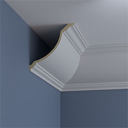 Ekena Millwork - MLD12X12X17CL - Endurathane Claremont Crown Moulding, 11 7/8"H x 11 7/8"P x 16 5/8"F x 94 1/2"L, Factory Primed