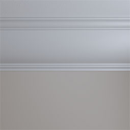 Ekena Millwork - MLD12X12X17CL - Endurathane Claremont Crown Moulding, 11 7/8"H x 11 7/8"P x 16 5/8"F x 94 1/2"L, Factory Primed