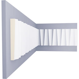 Ekena Millwork - PML04X01NA - Endurathane Naomi Panel Moulding, 4"H x 5/8"P x 94 1/2"L, Factory Primed