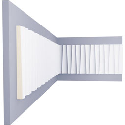 Ekena Millwork - PML06X01NA - Endurathane Naomi Panel Moulding, 6 3/8"H x 5/8"P x 94 1/2"L, Factory Primed