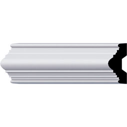 Ekena Millwork - PML04X02BE - Endurathane Bedford Panel Moulding, 3 1/2"H x 1 5/8"P x 94 1/2"L, Factory Primed