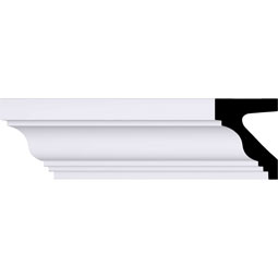 Ekena Millwork - MLD04X03ST - Endurathane Standard Moulding, 4 1/2"H x 3 1/2"P x 94 1/2"L, Factory Primed