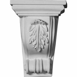 Ekena Millwork - COR05X03X06CO - Endurathane Cole Corbel, 4 5/8"W x 3 1/8"D x 6 1/4"H, Factory Primed