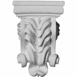 Ekena Millwork - COR03X02X04AL - Endurathane Alexandria Corbel, 3"W x 1 5/8"D x 4 3/8"H, Factory Primed