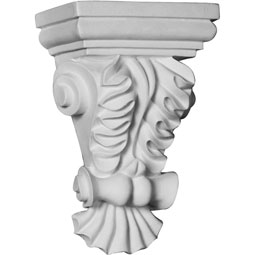 Ekena Millwork - COR04X02X06AS - Endurathane Ashton Corbel, 4"W x 2 3/8"D x 6 1/8"H, Factory Primed
