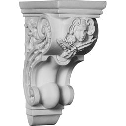 Ekena Millwork - COR05X06X10AN - Endurathane Angel Corbel, 4 5/8"W x 5 3/4"D x 9 5/8"H, Factory Primed