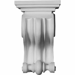 Ekena Millwork - COR05X04X09LI - Endurathane Lisbon Corbel, 5 1/8"W x 3 3/4"D x 8 7/8"H, Factory Primed