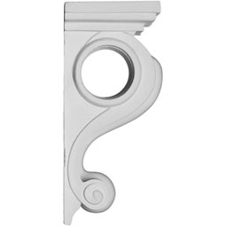 Ekena Millwork - COR05X04X09LI - Endurathane Lisbon Corbel, 5 1/8"W x 3 3/4"D x 8 7/8"H, Factory Primed